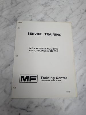 800 Series Combine Performance Monitor Service Training Manual Repair Shop