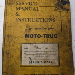 Moto-Truc Service Repair Manual Parts List Forklift Truck X-Tend-R Xtr Shop Book