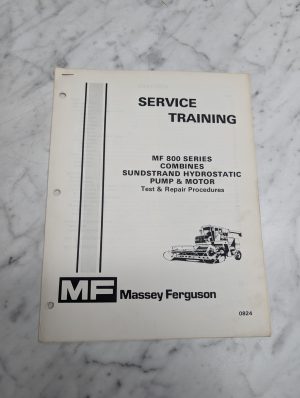 Massey Ferguson 800 Series Combines 0824 Service Training Manual Repair Shop