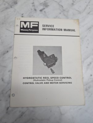 Massey Ferguson Service Information Manual Hydrostatic Reel Speed Control Shop