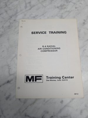 Service Training R-4 Radial Air Conditioning Compressor Manual Repair Maintenanc
