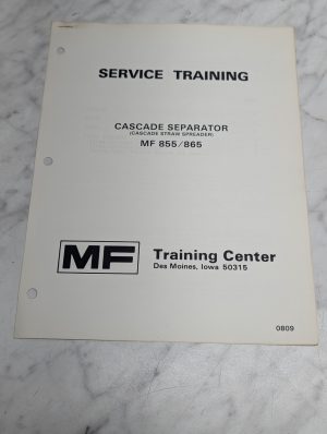 Service Training Cascade Separator Straw Spreader 855 865 Manual Repair Shop
