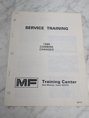 Mf Service Training 1985 Combine Changes Manual Service Repair Maintenance Shop