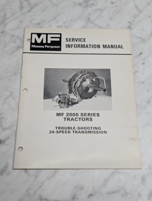 Massey Ferguson Information Manual 2000 Series Tractors Trouble Shooting Shop