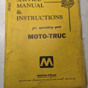 Moto-Truc Service Repair Manual Parts List Shop Book Forklift Truck Tel-Ef
