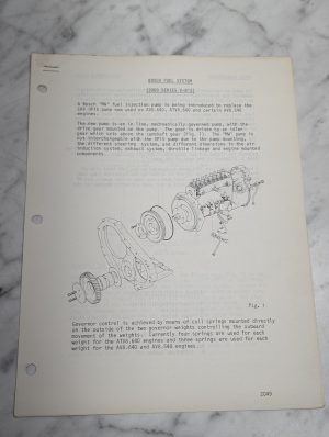 Bosch Fuel System 2000 Series V-8'S Av8.640 Atv8.640 Av8.540 Mn Cav Dp15 Manual
