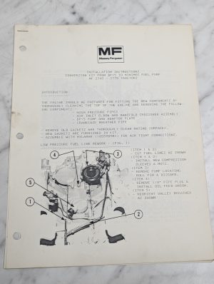 Massey Ferguson 2745 2775 Tractors Installation Instructions Manual Guide Book