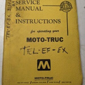 Moto-Truc Service Repair Manual Parts List Shop Book Forklift Truck Tel-Ef-Ex