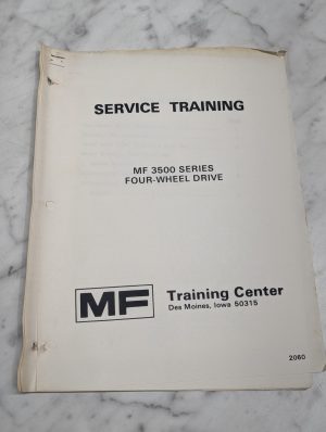 Mf 3500 Series Four-Wheel Drive Service Training Manual Repair Maintenance Shop