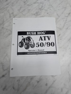 Bush Hog Atv 50/90 Operator'S Manual Operators Owners Maintenance Guide Book