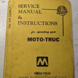 Moto-Truc Pal Wr Service Repair Manual Parts List Shop Book Forklift Truck