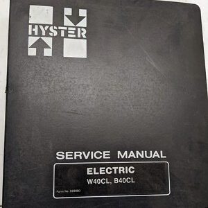 Hyster W40Cl B40Cl Electric Forklift Service Shop Repair Manual Book 599880 '81