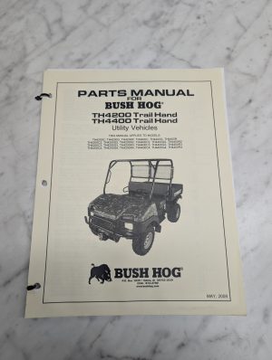 Bush Hog Th4200 Th4400 Trail Hand Utility Vehicles Parts Manual List 2008