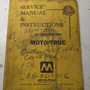 Moto-Truc Service Repair Manual Parts List Shop Book Forklift Truck Cbr Fd Mc