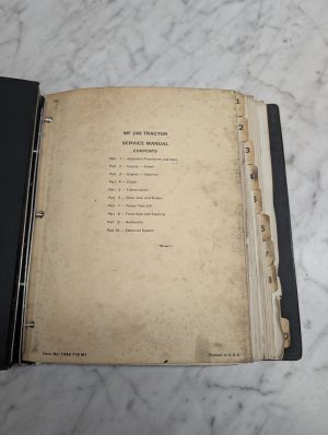 Mf 245 Tractor Service Manual Repair Maintenance Shop Book Massey Ferguson