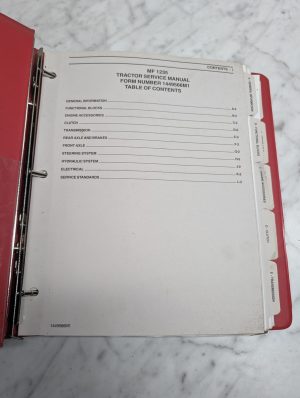 Mf 1235 Tractor Service Manual Repair Maintenance Shop 1449566M1 Massey Ferguson