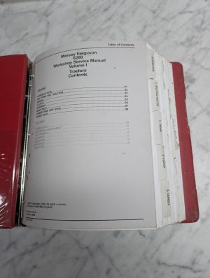 Volume 1 Only ~ Massey Ferguson Mf 6200 Workshop Service Manual Tractors Repair