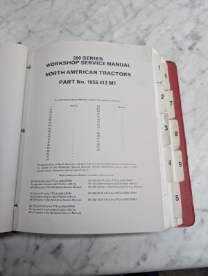 Massey Ferguson Mf 200 Series Workshop Service Manual Tractors 1856 413 M1 Shop