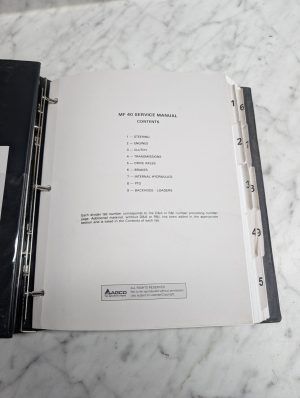 Agco Mf 40 Massey Ferguson Industrial Tractor Workshop Service Manual Shop Book