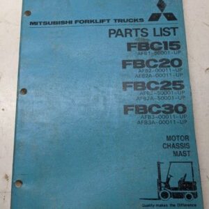 Mitsubishi Fork Lift Truck Parts List Book Manual Fbc 15 20 25 30 Afb 1 2 3 1991