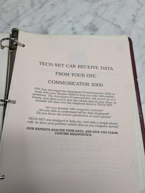 Tech-Net Otc Communicator 2000 Data Manual Guide Book Reference