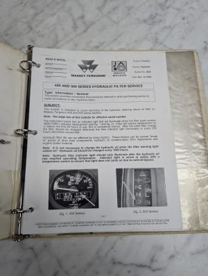 Massey Ferguson Tractors Service Bulletin Lift Hydraulics Section 9 533 543 563