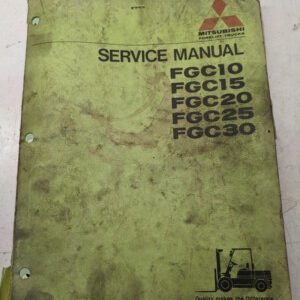 Mitsubishi Fork Lift Truck Service Manual Repair Shop Book Fgc 10 15 20 25 30
