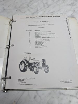 Massey Ferguson Mf 200 Series Tractor Repair Time Schedule Flat Rate Manual