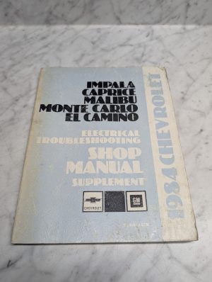 Chevrolet 1984 Shop Manual Supplement Electrical Troubleshooting