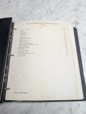 Massey Ferguson Mf 2775 2805 Tractor Service Manual Repair Shop Book