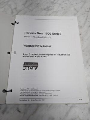 Perkins New 1000 Series Models Aj As Yg Yk Workshop Service Manual 1997 Agco