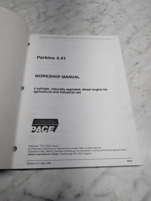Perkins 4.41 Workshop Manual Service Repair Maintenance Shop May 1996