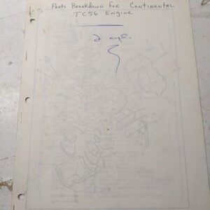 Parts List Book Manual Breakdown For Contintenal Tc56 Engine 2 Cyl
