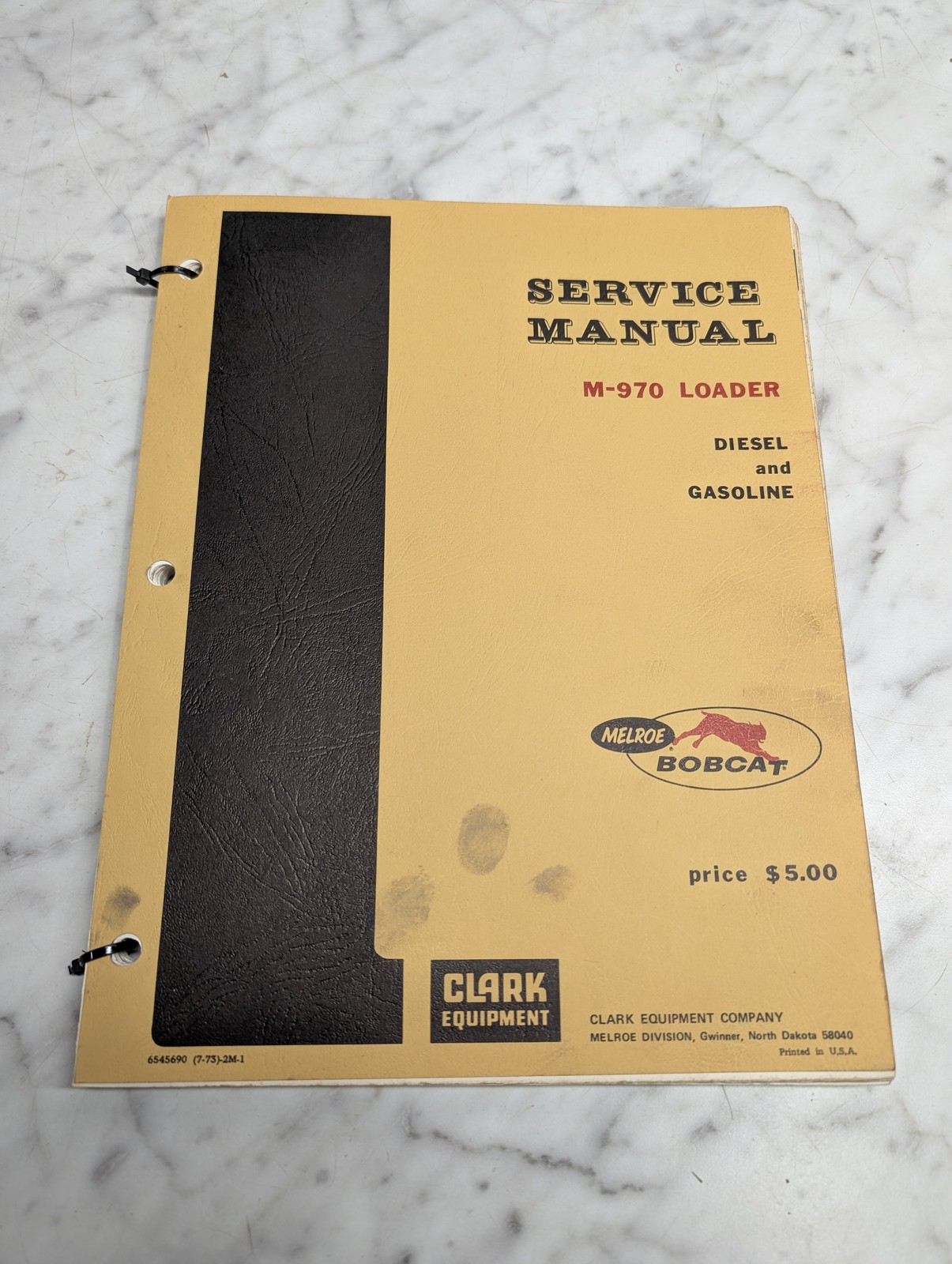 Melroe Bobcat M-970 Loader 6545690 Service Manual Repair Maintenance Shop 1973
