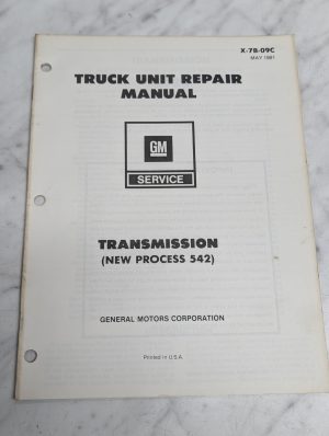 General Motors Gm X-7B-09C Transmission New Repair