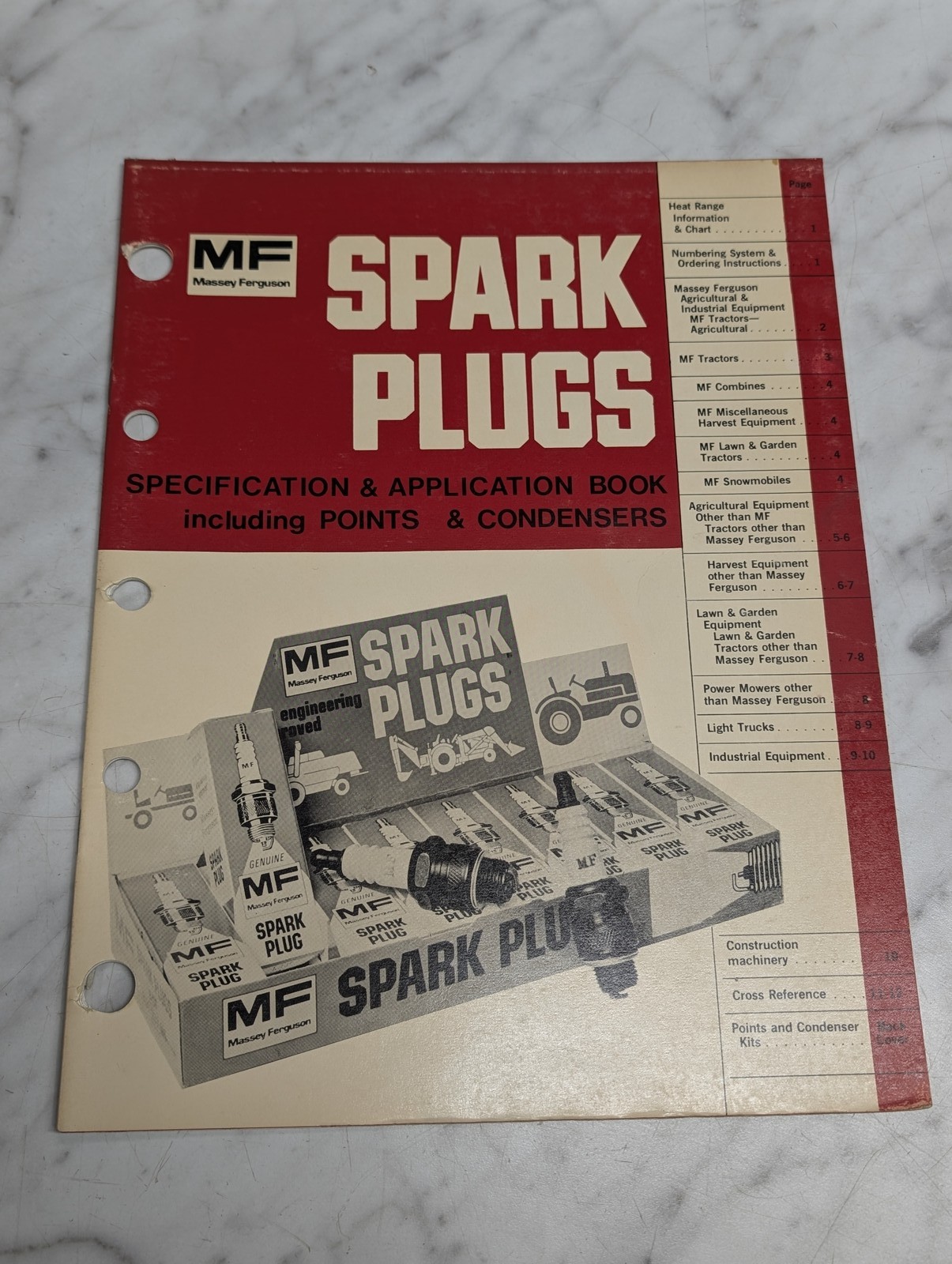 Massey Ferguson Spark Plugs Specification Application Including Points Condenser