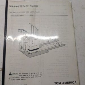 Tcm Fork Lift Truck Shop Service Repair Manual Wtp 40 1988 Low Lift Pallet Jack
