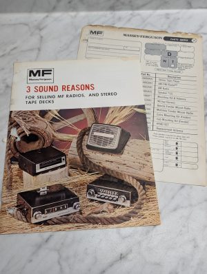 Massey Ferguson Mf 3 Sound Reasons Radios Stereo Tape Decks Brochure