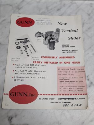 Gunn New Vertical Slides Guaranteed For One Year Under Normal Use 11 66