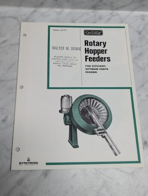 Syntron Bulletin 611771 Rotary Hopper Feeders Fmc Optimum Parts