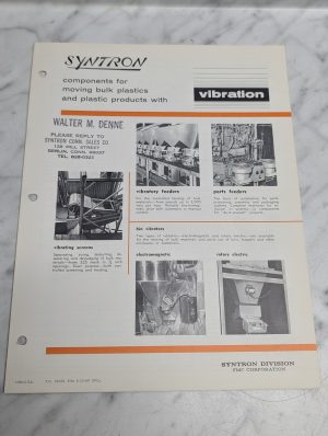 Syntron Components For Moving Bulk Plastics And Plastic Products With Vibration