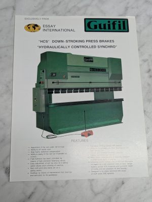 Guifil Hcs 30-110 Down Stroking Press Brakes Hydraulically Sales Brochure