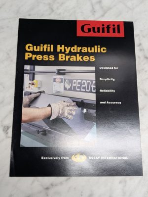 Guifil Pe20C Hydraulic Press Brakes Designed Sales Brochure Literature