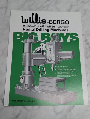 Willis Bergo Wb 50 Radial Drilling Machines Big Boys Catalog Literature Sales