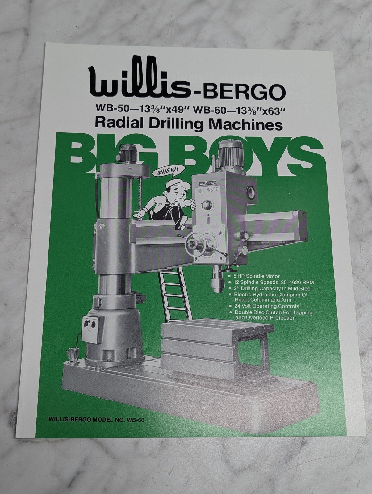 Willis Bergo Wb 50 Radial Drilling Machines Big Boys Catalog Literature Sales