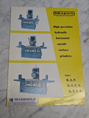 Hidro Precis Barcelona España High Precision Hydraulic Horizontal Sales Brochure