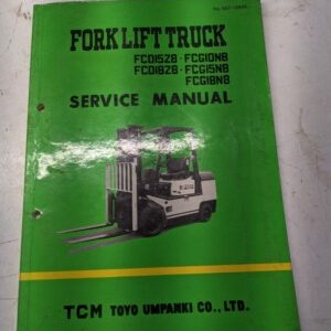 Tcm Fork Lift Truck Service Manual Fcd Fcg 15 18 10 Z8 N8 Sef-15Aae 1992