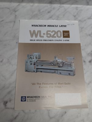 Whacheon Wl 520 21 High Speed Precision Engine Lathe Miracle