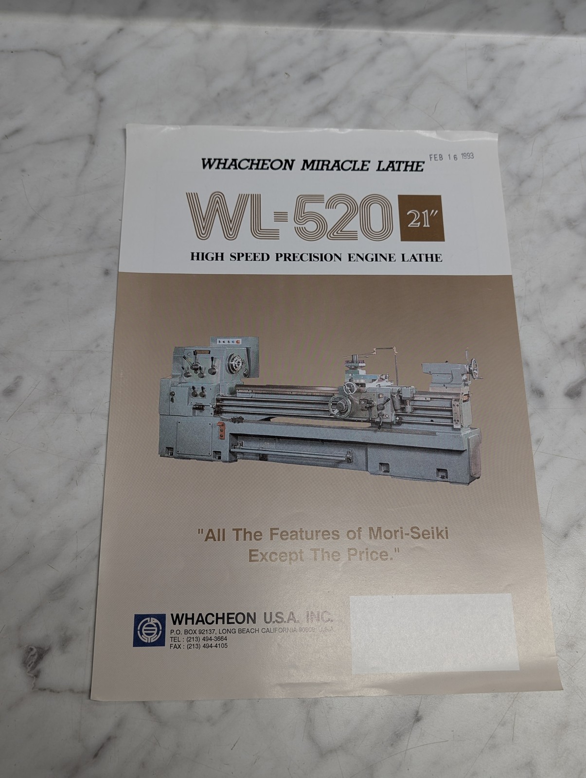 Whacheon Wl 520 21 High Speed Precision Engine Lathe Miracle