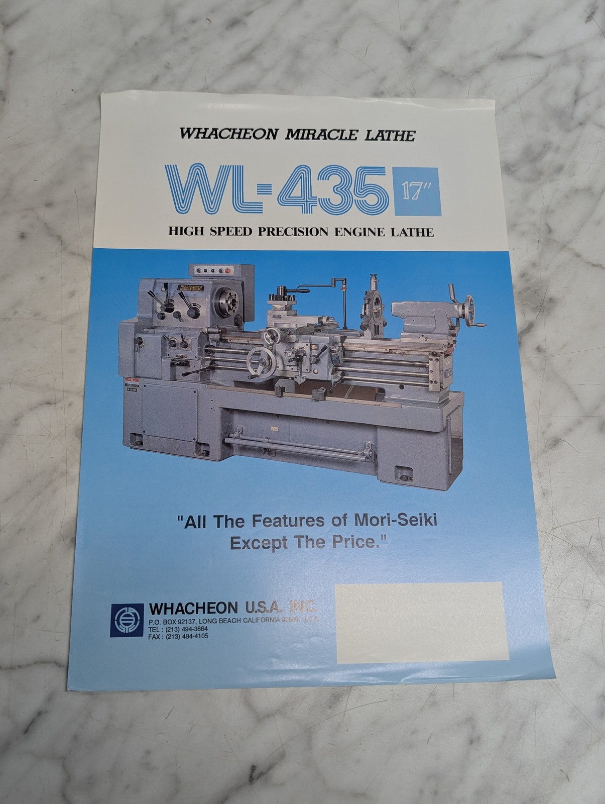Whacheon Wl 435 17 High Speed Precision Engine Lathe Miracle